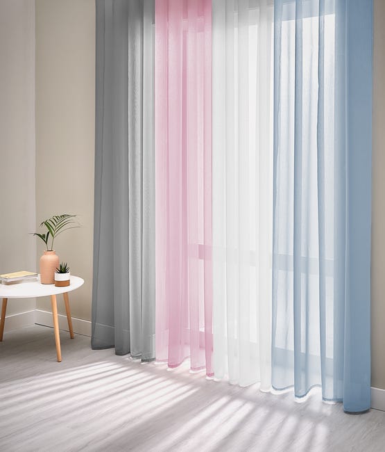 Firana na przelotkach Softy 140 x 260 cm niebieska Inspire