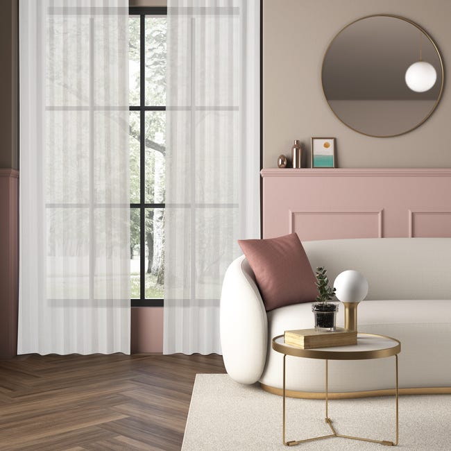 Firana na przelotkach Softy 140 x 260 cm szara Inspire