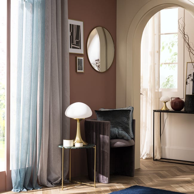 Firana na przelotkach Softy 140 x 260 cm szara Inspire