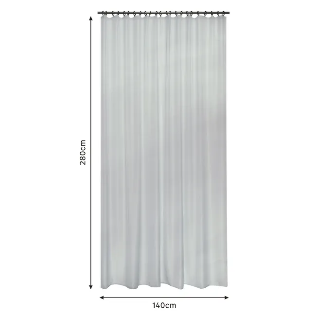 Firana na taśmie Polyone 140 x 280 cm szara Inspire