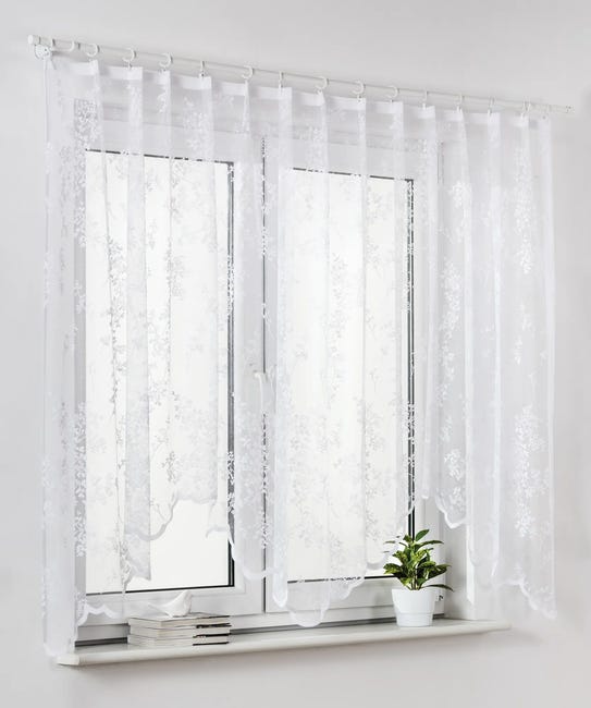 Firana na taśmie żakardowa Nadia 300 x 150 cm biała