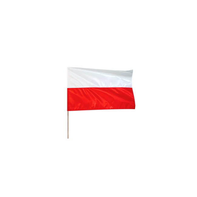 Flaga narodowa Polska 70x112 cm z drzewcem 120 cm