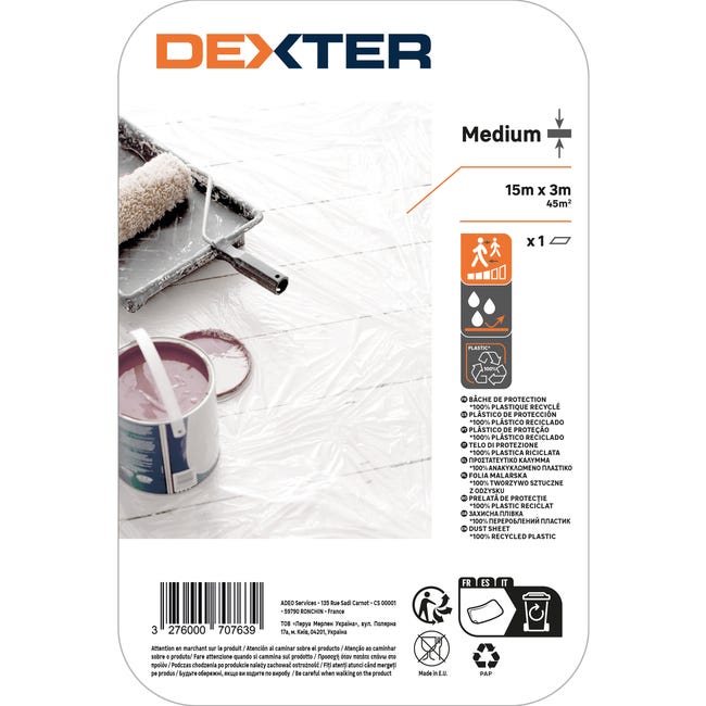 Folia malarska 15 m x 3 m rolka DEXTER