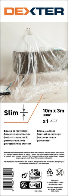 Folia malarska SLIM 10 x 3 m rolka DEXTER