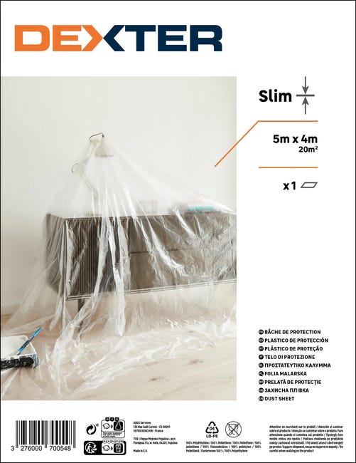 Folia malarska SLIM 5 x 4 m DEXTER