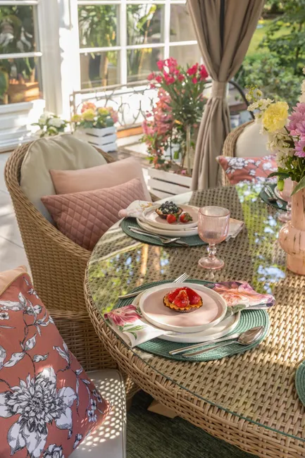 Fotel ogrodowy Medena 2 szt. aluminium rattan Naterial