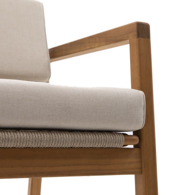 Fotel ogrodowy Oasis 2 szt. drewniane Naterial