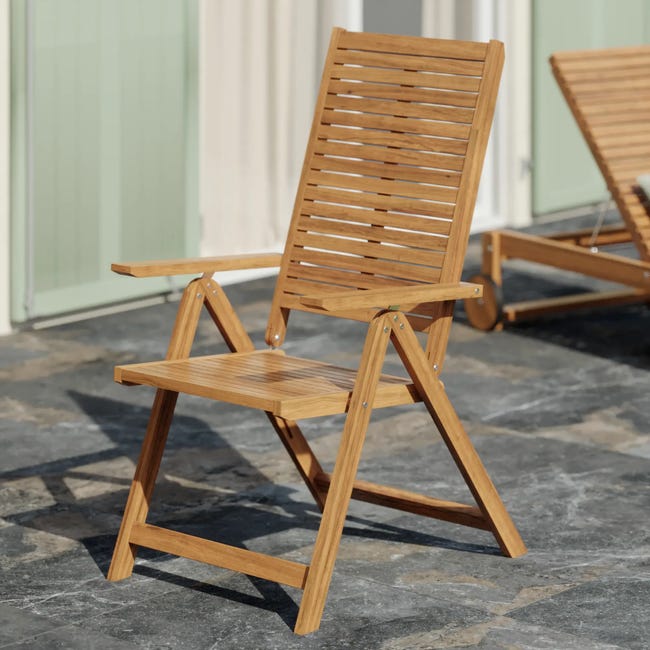 Fotel ogrodowy Solaris II drewniany Naterial