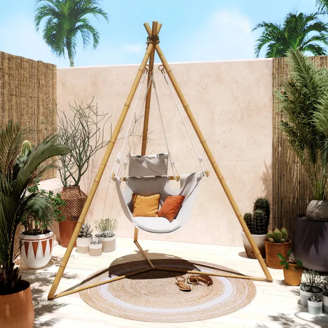 Fotel wiszący Bamboo beżowy Naterial