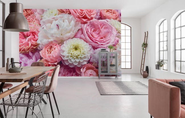 Fototapeta Wiosna różowe kwiaty 368 x 254 cm