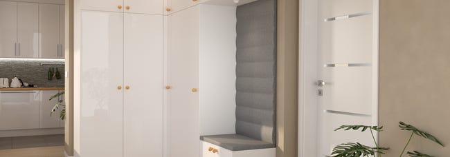 Front Kos 50 x 188 cm biały połysk