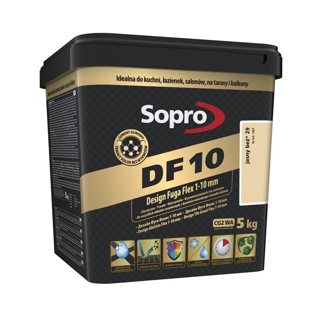 Fuga DF10 jasny beżowy 5 kg Sopro