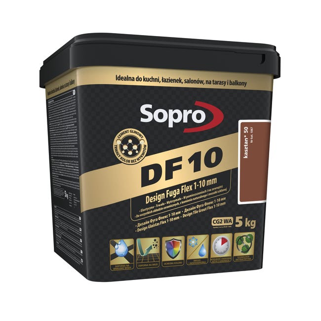 Fuga cementowa DF10 50 kasztan 5 kg Sopro