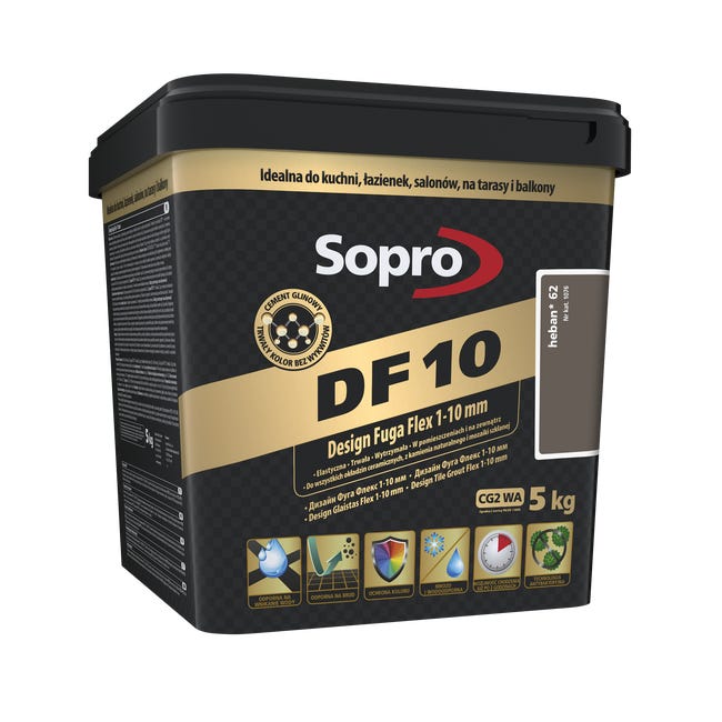 Fuga cementowa DF10 62 heban 5 kg Sopro