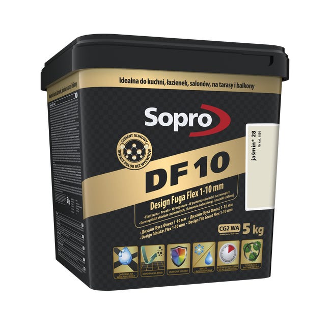 Fuga cementowa DF10  jaśminowy  5 kg SOPRO