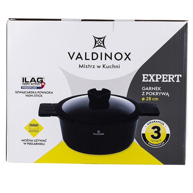 Garnek Valdinox Expert 28 cm z pokrywką 6.0 l Altom Design