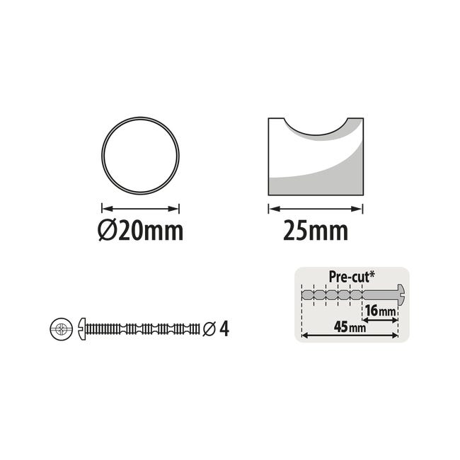 Gałka meblowa Omna 19.5 mm nikiel 4 szt. Inspire