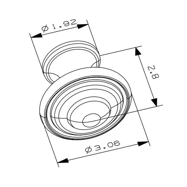 Gałka meblowa Paros 30.5 mm czarna Delinia iD