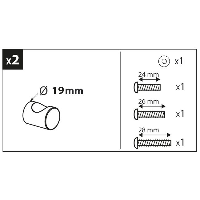 Gałka meblowa Simi 20 mm biała Delinia iD