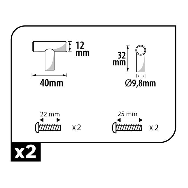 Gałka meblowa Urban 40 mm czarna 2 szt. Inspire