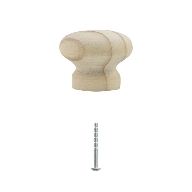 Gałka meblowa drewniana sosna 30 mm Inspire