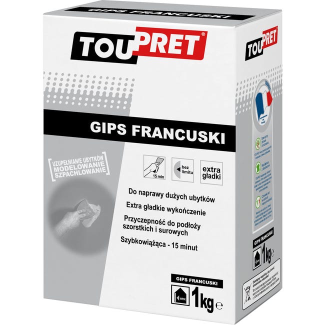 Gips szpachlowy francuski 1 kg Toupret
