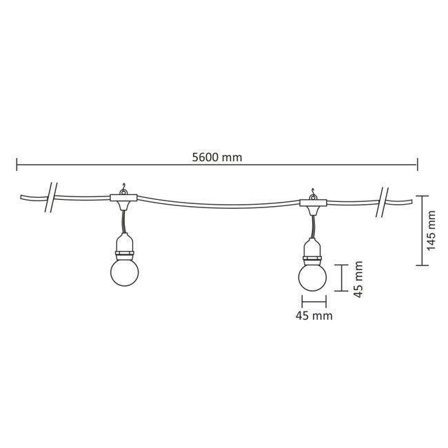Girlanda ogrodowa PARTY C żarówki multikolor POLUX
