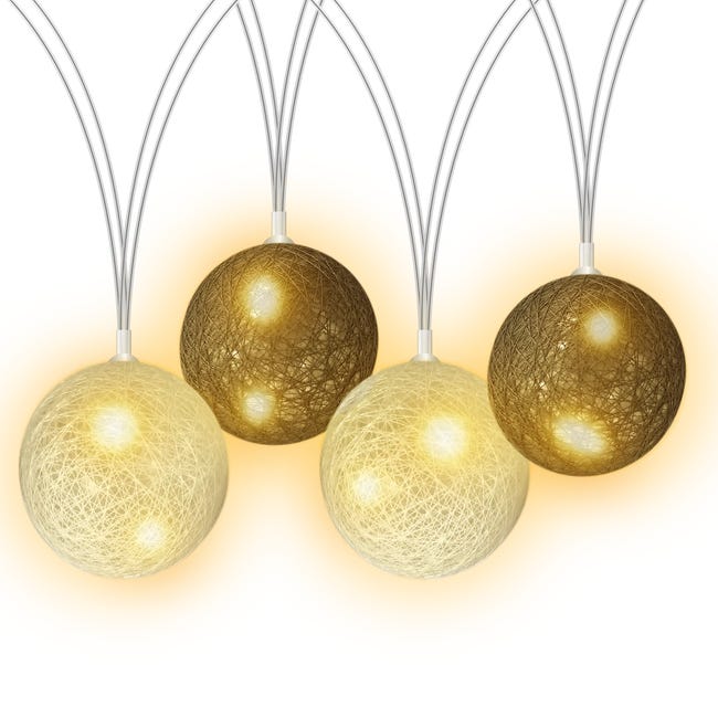 Girlanda wewnętrzna 1.5 m 12 szt. biało-szara DPM