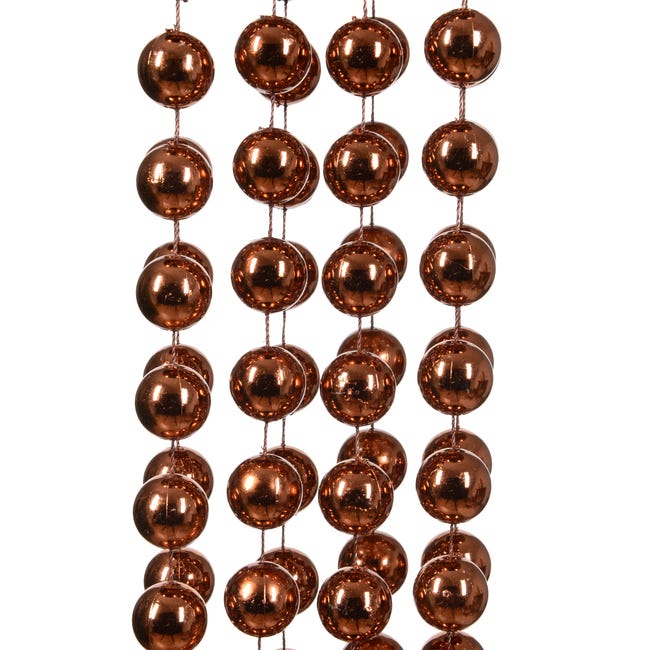 Girlanda świąteczna korale 270cm miedziane