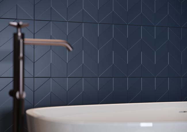 Glazura Bianca 11 Blue Navy Struktura 29x89 Cersanit