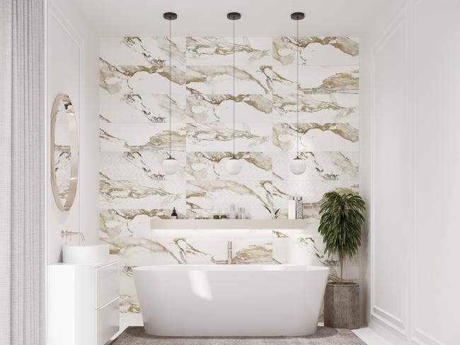 Glazura Marmo Gold 33.3x100 Ceramstic