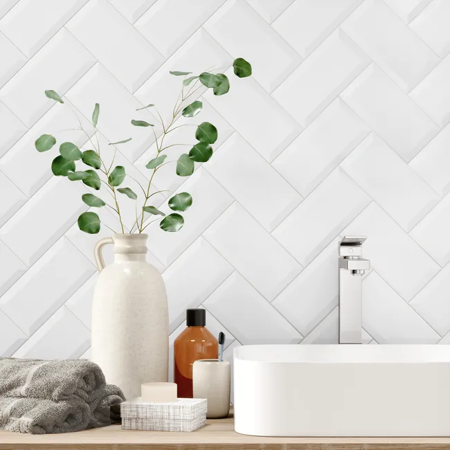 Glazura Metro White Glossy 10 X 20 Artens