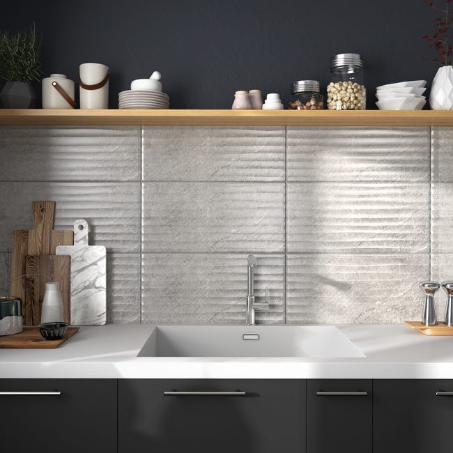 Glazura Silk Grey Struktura 29.7x60 Artens
