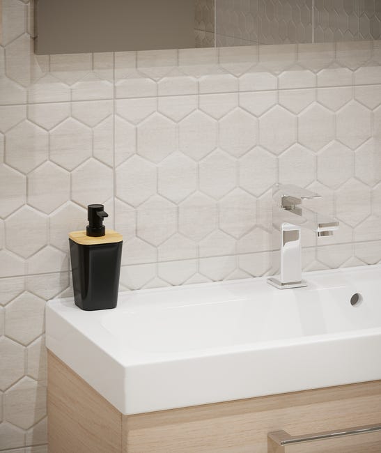 Glazura Solaris Hexagon Dark Struktura 25x75 Ceramika Color