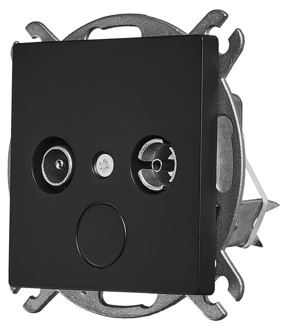 Gniazdo RTV końcowe PRESTIGE Czarny mat TIMEX