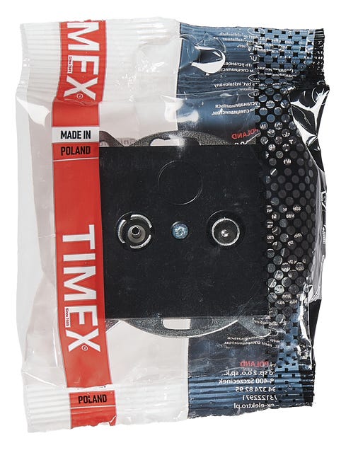 Gniazdo RTV końcowe PRESTIGE Czarny mat TIMEX