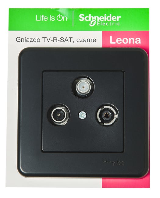 Gniazdo RTV/SAT LEONA antracyt SCHNEIDER