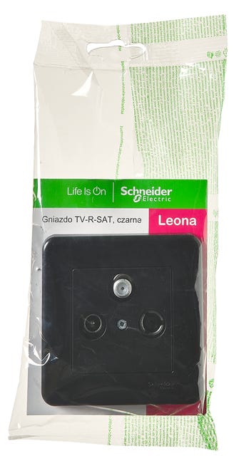 Gniazdo RTV/SAT LEONA antracyt SCHNEIDER