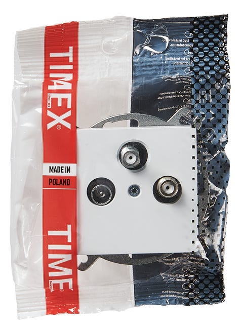 Gniazdo TV / SAT PRESTIGE Biały TIMEX