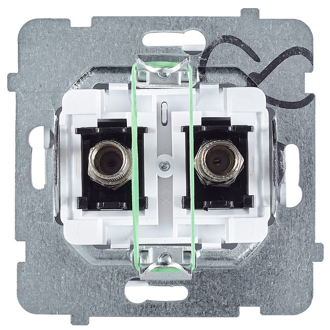 Gniazdo TV F podwójne AS Biały OSPEL