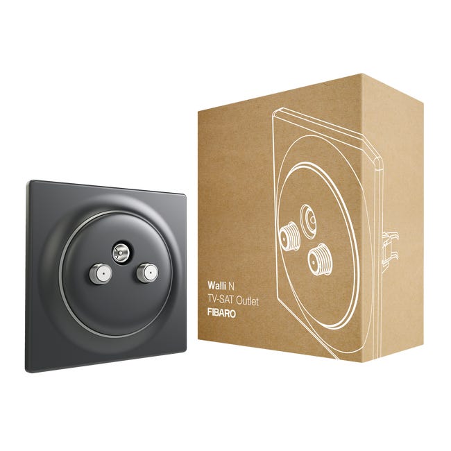 Gniazdo TV/SAT Antracyt FIBARO