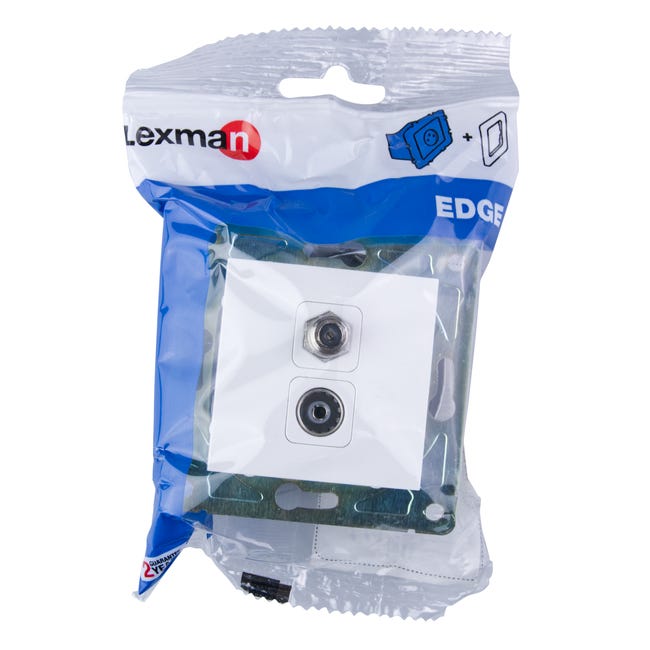 Gniazdo TV/SAT Edge biały LEXMAN