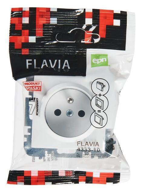 Gniazdo elektryczne Flavia Biały ELEKTRO-PLAST