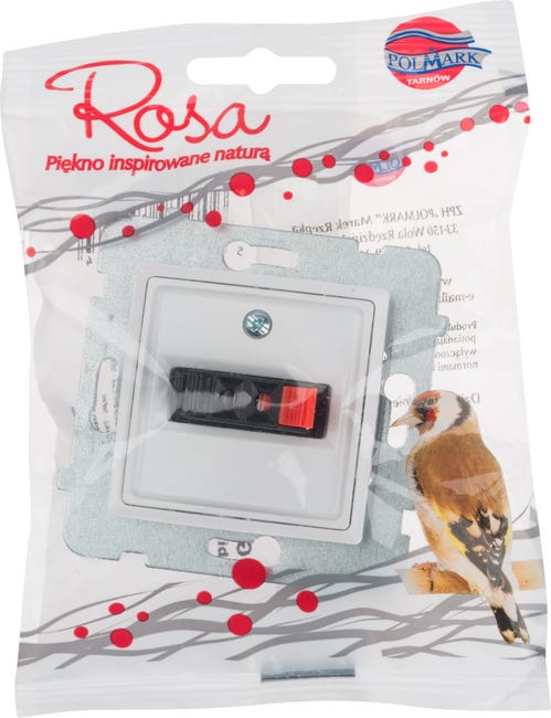 Gniazdo głośnikowe pojedyncze ROSA Biały POLMARK
