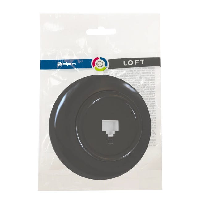 Gniazdo komputerowe LF0004B LOFT czarne DPM