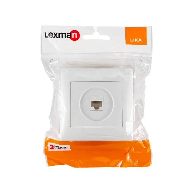 Gniazdo komputerowe RJ45 Biały LEXMAN