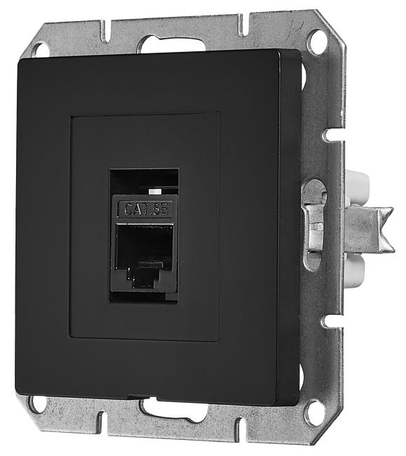 Gniazdo komputerowe RJ45 PRESTIGE Czarny TIMEX