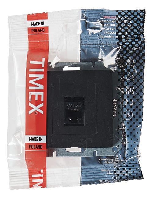 Gniazdo komputerowe RJ45 PRESTIGE Czarny TIMEX