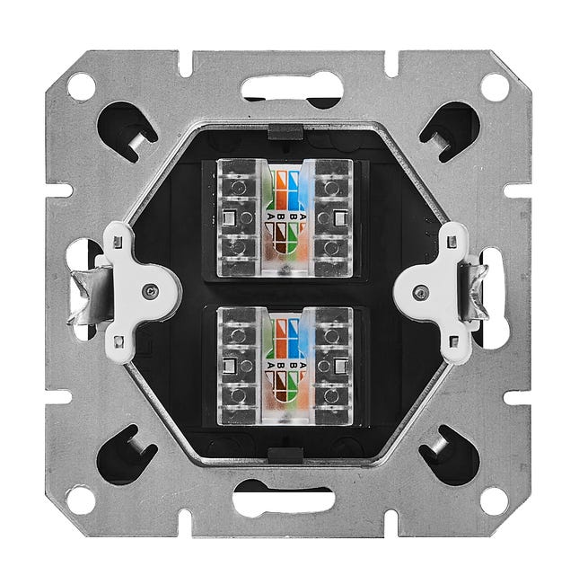 Gniazdo komputerowe podwójne RJ45 PRESTIGE Czarny mat TIMEX