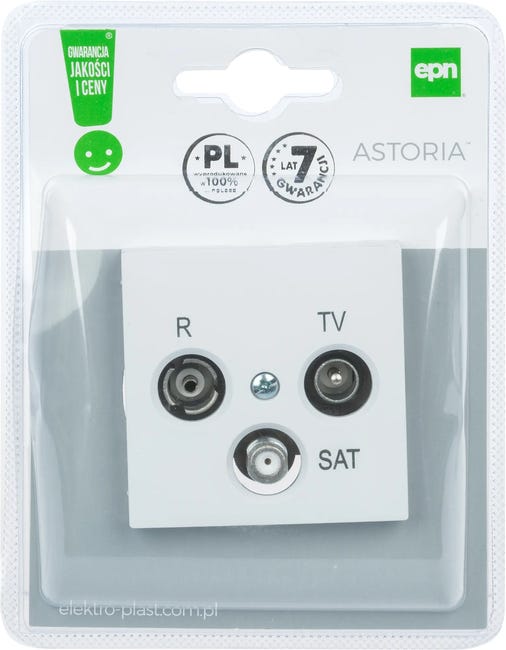 Gniazdo multimedialne ASTORIA Biały ELEKTRO-PLAST